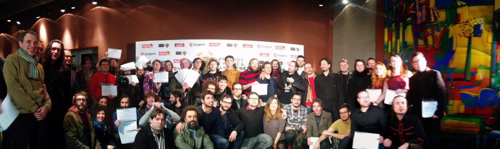 Foto de familia de los nominados conocidos en en rueda de prensa