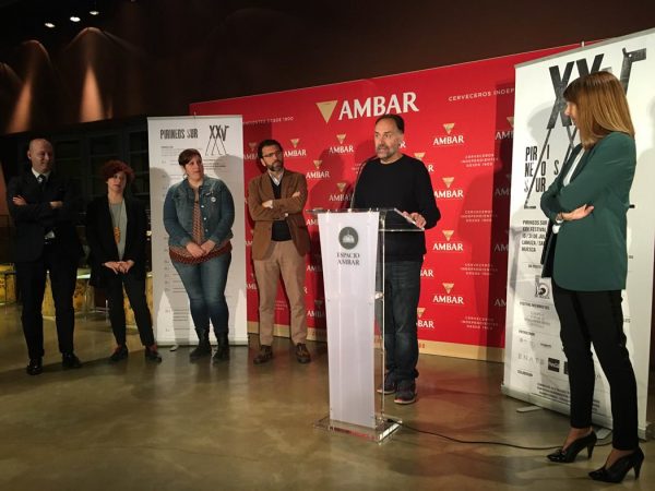 Durante la presentación en Zaragoza de Pirineos Sur 2016