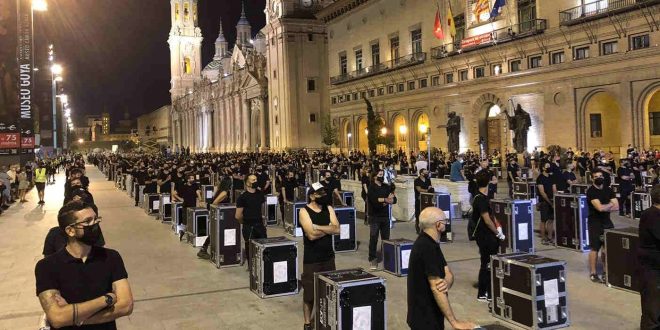 Movilización 'Alerta Roja' en Zaragoza. Por Aragón Musical.