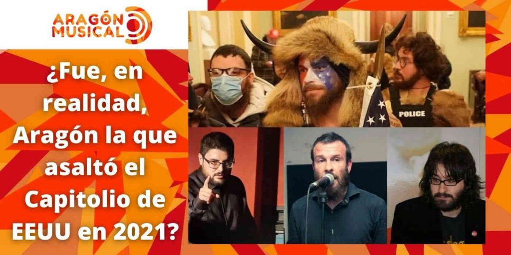 De izquierda a derecha: el poeta Julio Donoso, el músico de Picore Dani Jiménez 'Abuelo', y el escritor Octavio G. Milián, invadiendo el Capitolio a comienzos de 2021.
