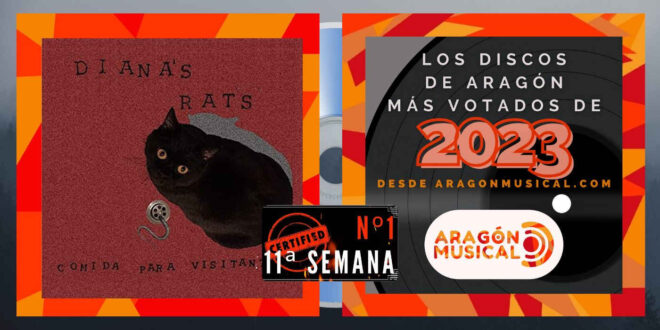 'Comida para visitantes' de Diana's Rats es el disco más respaldado en la 11ª semana de votaciones de grabaciones aragonesas de 2023.