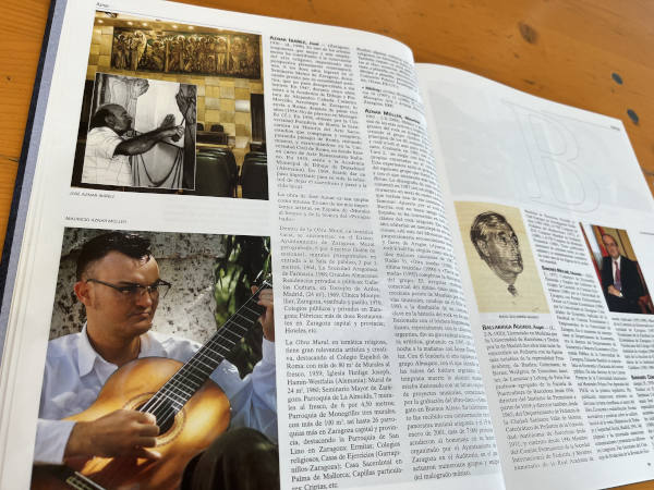 José Aznar Ibáñez y su sobrino, Mauricio Aznar, comparten página en la Gran Enciclopedia Aragonesa (GEA).