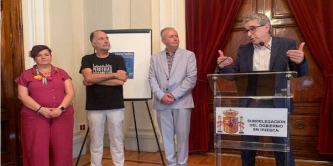 Presentación del Festival Extrarradios en la sede de la Subdelegación del Gobierno en Huesca.