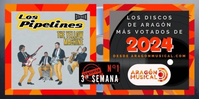 El disco 'The Yellow Machine' de Los Pipelines es el más apoyado en la tercera semana de votaciones de favoritos de 2024.