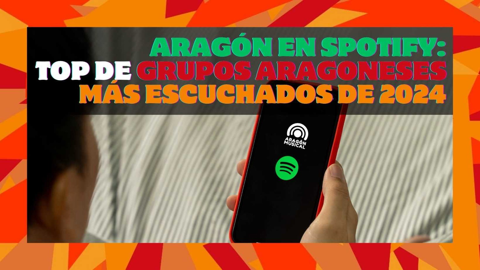 Estudio de Aragón Musical con los grupos y solistas aragoneses más escuchados mensualmente en Spotify durante 2024.