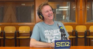 Luis Miguel Bajén, de Biella Nuei, durante la entrevista desde Cadena SER Aragón.