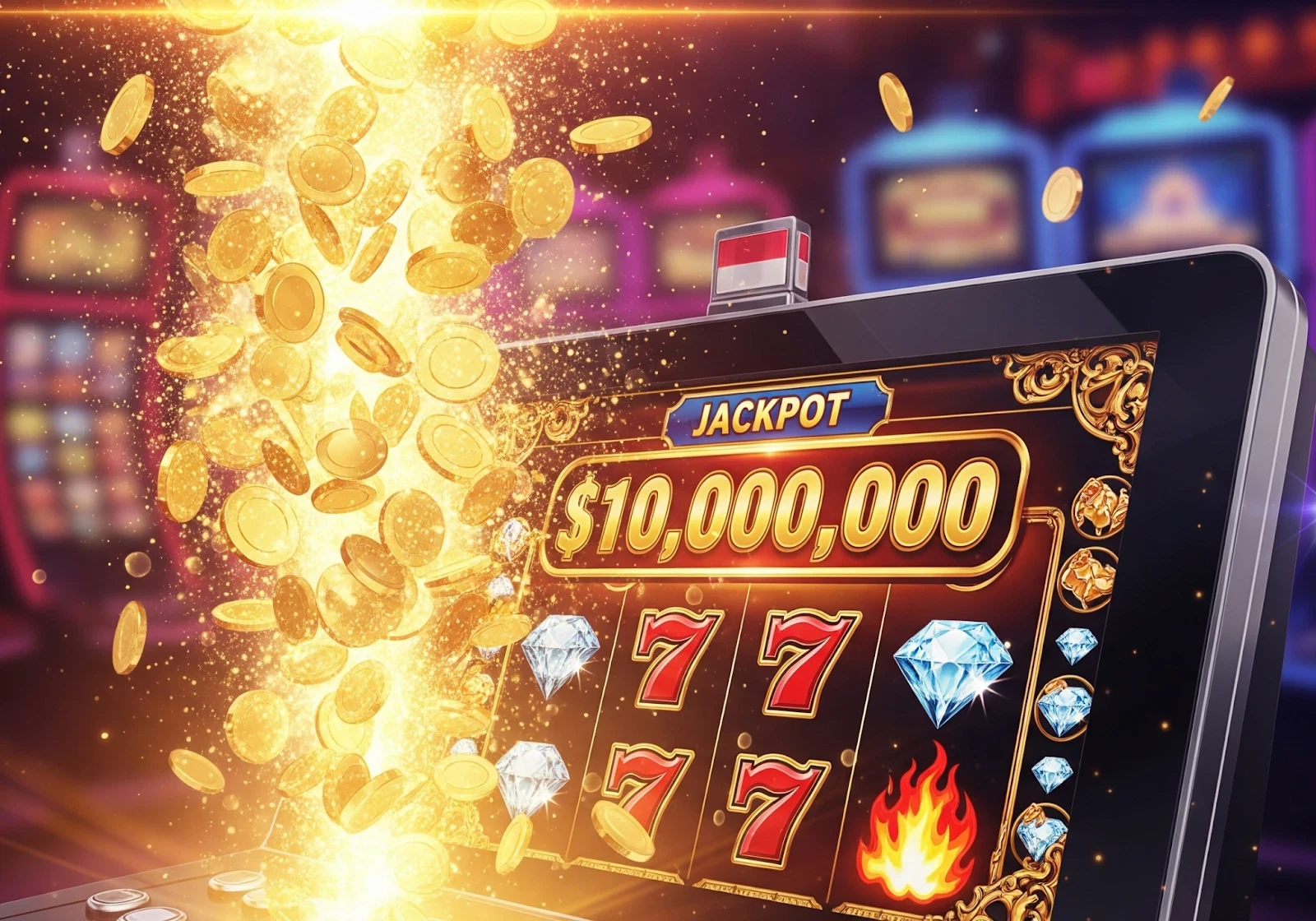 Ejemplo de interfaz de tragamonedas en Jugabet