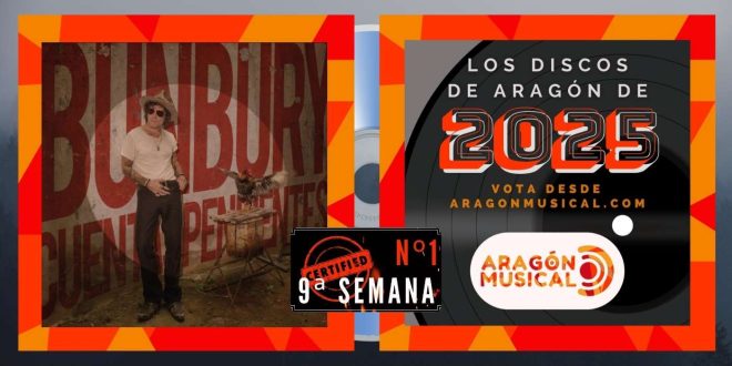 El disco 'Cuentas Pendientes' de Bunbury es el más apoyado en la novena semana de votaciones de favoritos de 2025.